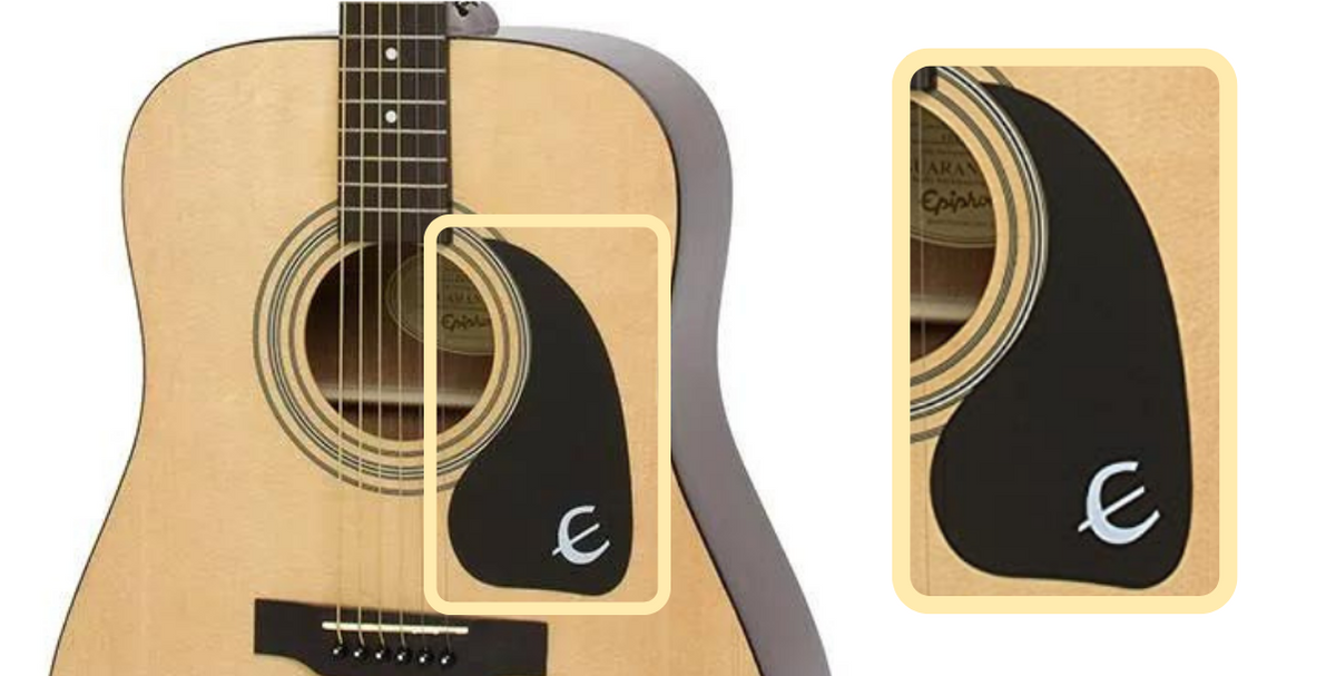 Epiphone DR-100 pickguard color and design