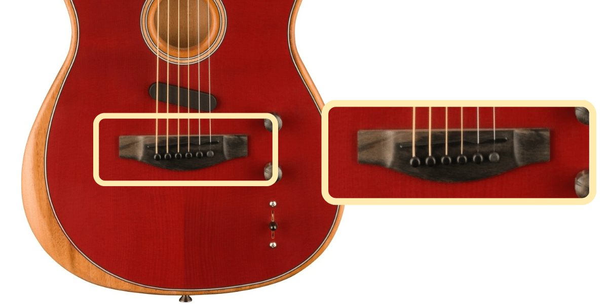 Fender American Acoustasonic Telecaster bridge, saddle, and pins  