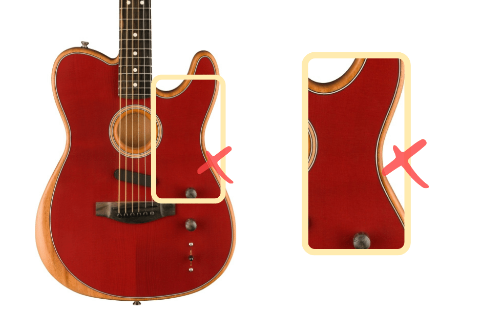 Fender American Acoustasonic Telecaster pickguard color and design