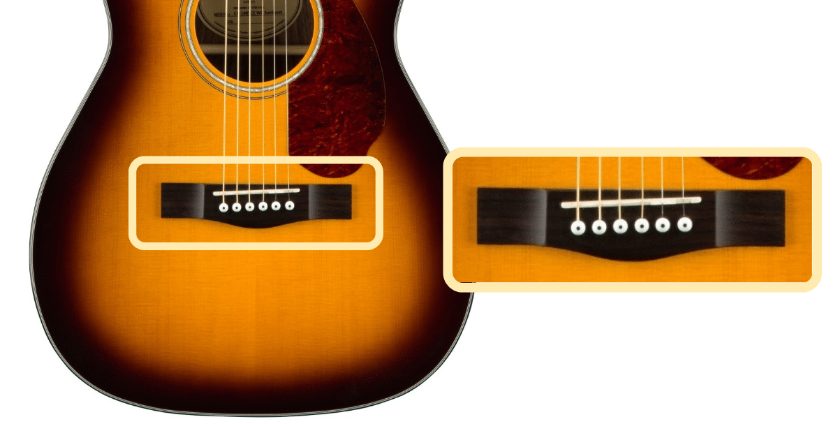 Fender CC-140SCE bridge, saddle, and pins  