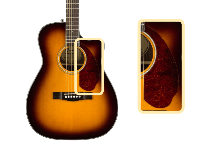 Fender CC-140SCE pickguard color and design