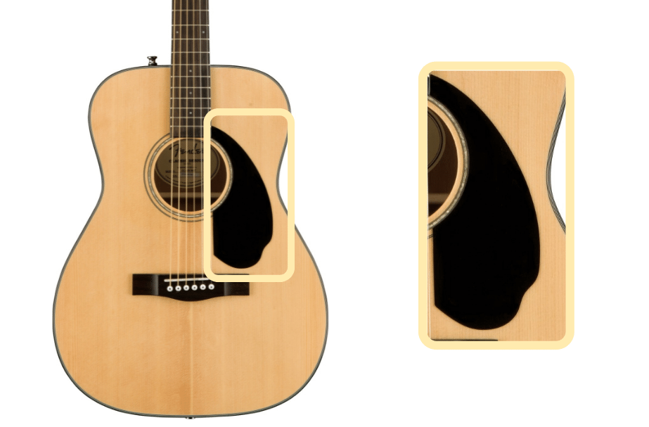 Fender CC-60S pickguard color and design