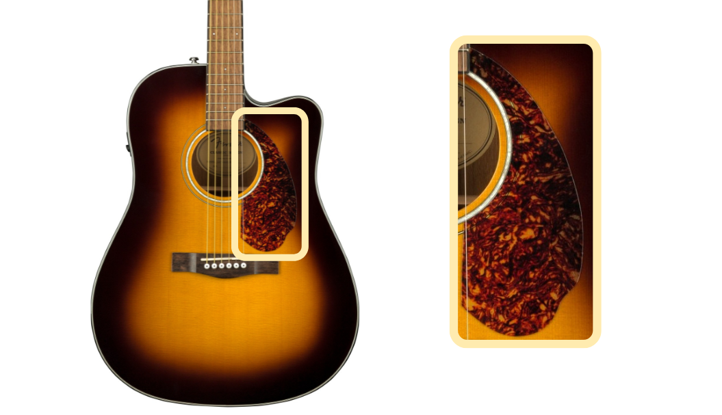 Fender CD-140SCE pickguard color and design