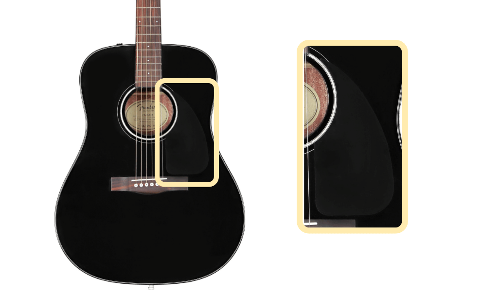 Fender CD-60 pickguard color and design