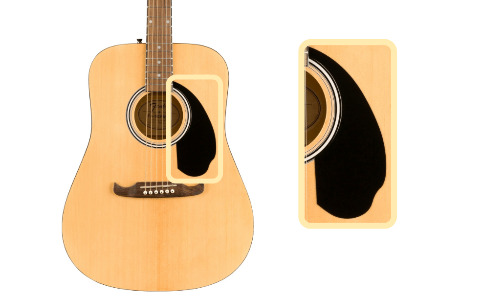 Fender FA-125 pickguard color and design