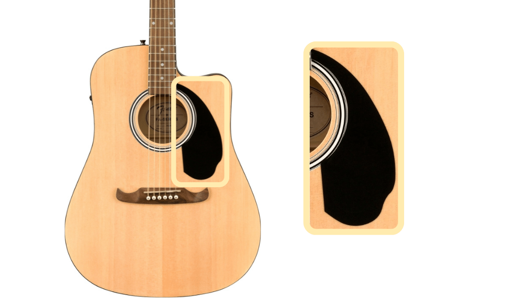 Fender FA-125CE pickguard color and design