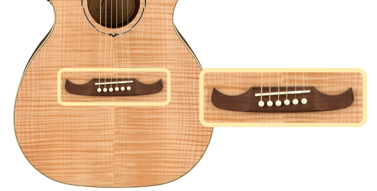 Fender FA-235E bridge, saddle, and pins  