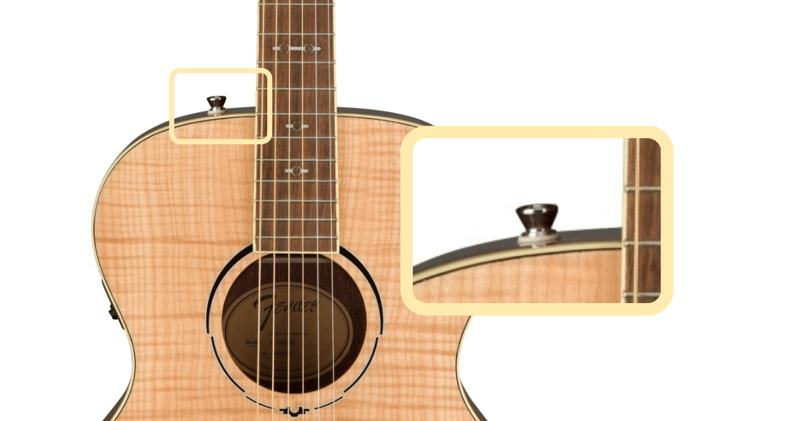 Fender FA-235E strap buttons position and design