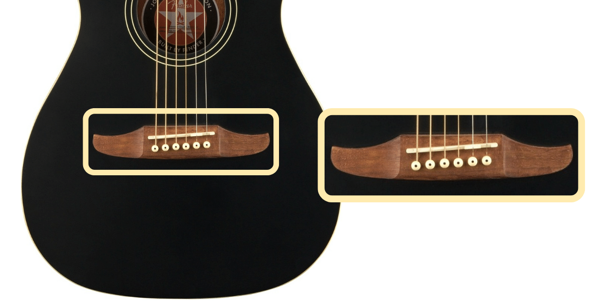 Fender Joe Strummer Campfire Acoustic bridge, saddle, and pins  