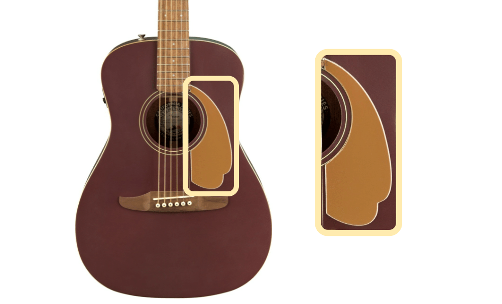 Fender Malibu Player pickguard color and design