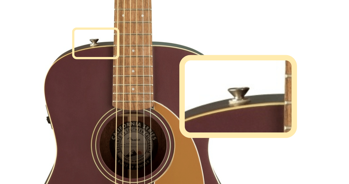 Fender Malibu Player strap buttons position and design