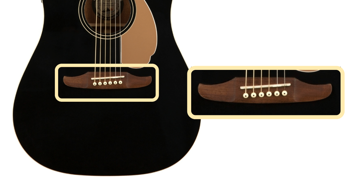 Fender Redondo Player bridge, saddle, and pins  