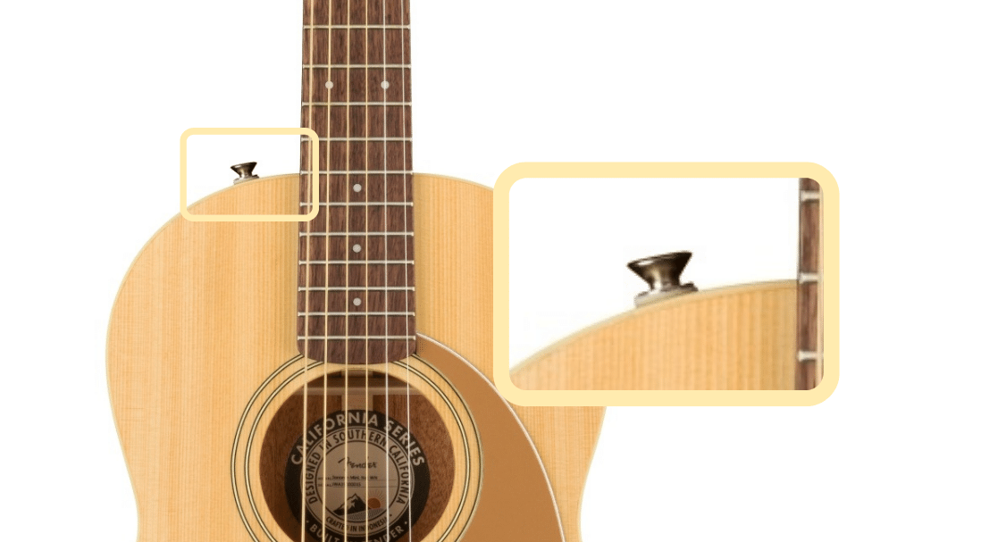 Fender Sonoran Mini strap buttons position and design