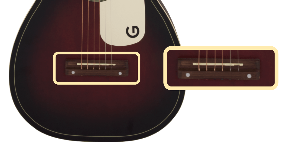 Gretsch G9500 bridge, saddle, and pins  