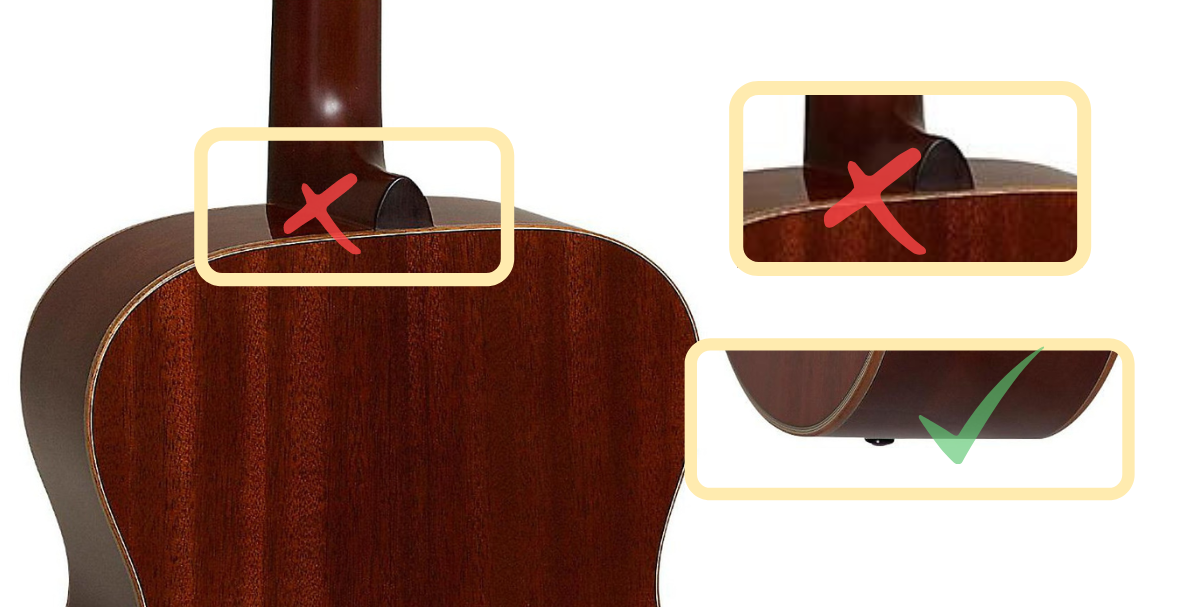 Yamaha FS850 strap buttons position and design