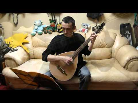 Test Trembita Kobza Lute guitar with nylon strings - Fantasia #81 by Francesco Da Milano