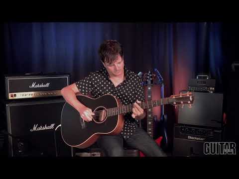 Paul Riario demos Taylor’s new American Dream AD17e Blacktop acoustic guitar