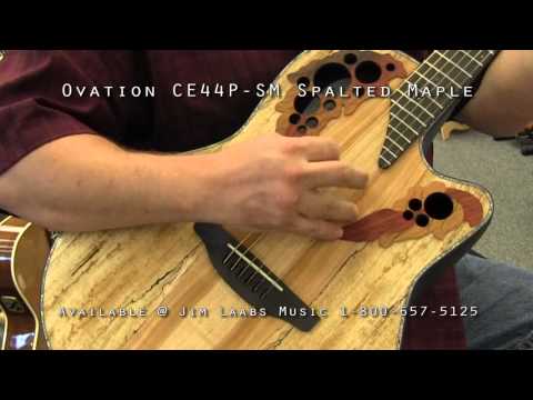 Ovation CE44P-SM Spalted Maple Acoustic Guitar Demo Video