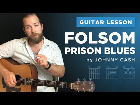 Guitar lesson 🎸 &quot;Folsom Prison Blues&quot; by Johnny Cash (w/ chords &amp; tabs)
