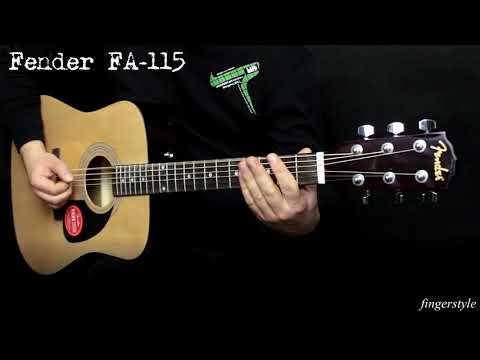 Fender FA-115 acoustic guitar :: Demo, Soundcheck