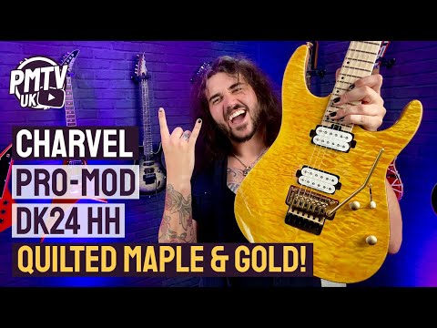 Charvel Pro-Mod DK24 - Satin Gold &amp; Amber Finish! - It Plays &amp; Sounds As Good As It Looks!