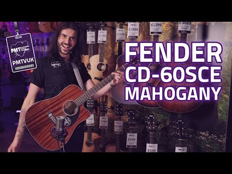 Fender CD-60SCE Electro Acoustic Guitar, Mahogany | Review &amp; Demo