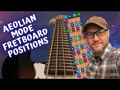 Aeolian Mode Positions (Minor Scale) - Learn to Play the Whole Fretboard - Bass Guitar
