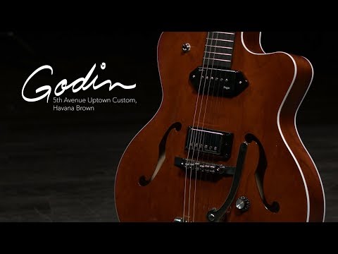 Godin 5th Avenue Uptown Custom, Havana Brown | Gear4music demo