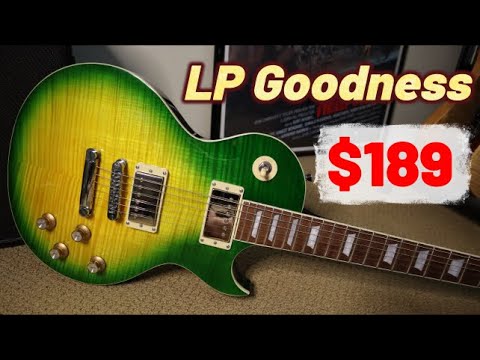 Awesome Les Paul Flame Maple Burst Under $200! Leo Jaymz Single Cut Standard #guitarreview #demo