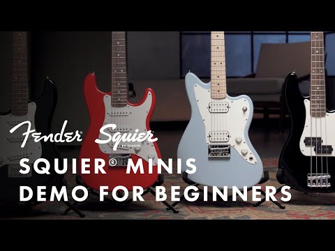 Squier Minis Demo For Beginners | Stratocaster, Jazzmaster &amp; Precision Bass | Fender