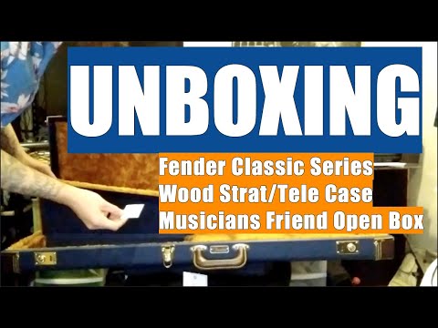 Unboxing - Fender Classic Series - Wood Hard Case - Strat / Tele - Navy Blue Orange - Open Box - MF