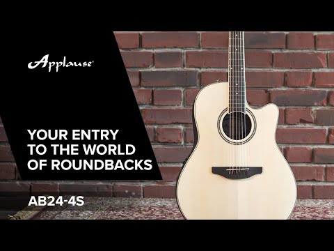 Features (ENG): Applause AB24-4S Mid Cutaway Nylon Cedar Natural Satin