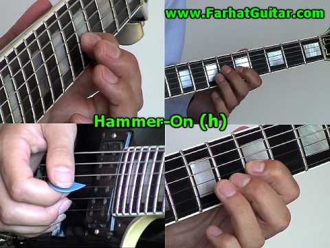How to Read Guitar Tabs -Hammer (h) www.FarhatGuitar.com