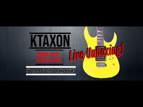 Sub $100 Dollar Budget Guitar - KTAXON - Ibanez / Jackson Style without the price tag! Unboxing