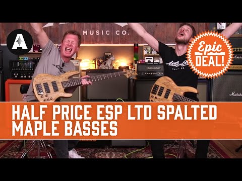 Half Price ESP LTD Spalted Maple Basses - Epic Deal!