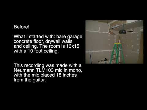 Demo of the effect of acoustic treatment for recording acoustic guitar