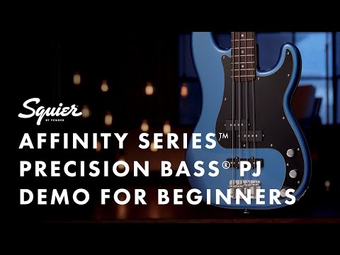 Squier Affinity Series Precision Bass PJ Demo For Beginners | Fender
