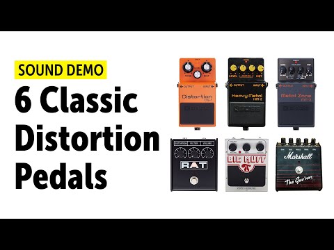 6 Classic Distortion Pedals And How They Sound - Audio Comparison (no talking)