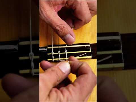 How to Restring Your Nylon-string Guitar #shorts