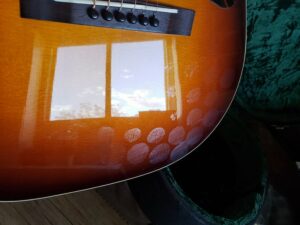 bubble wrap damages to guitar