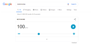 google metronome online for practicing strumming your guitar strings
