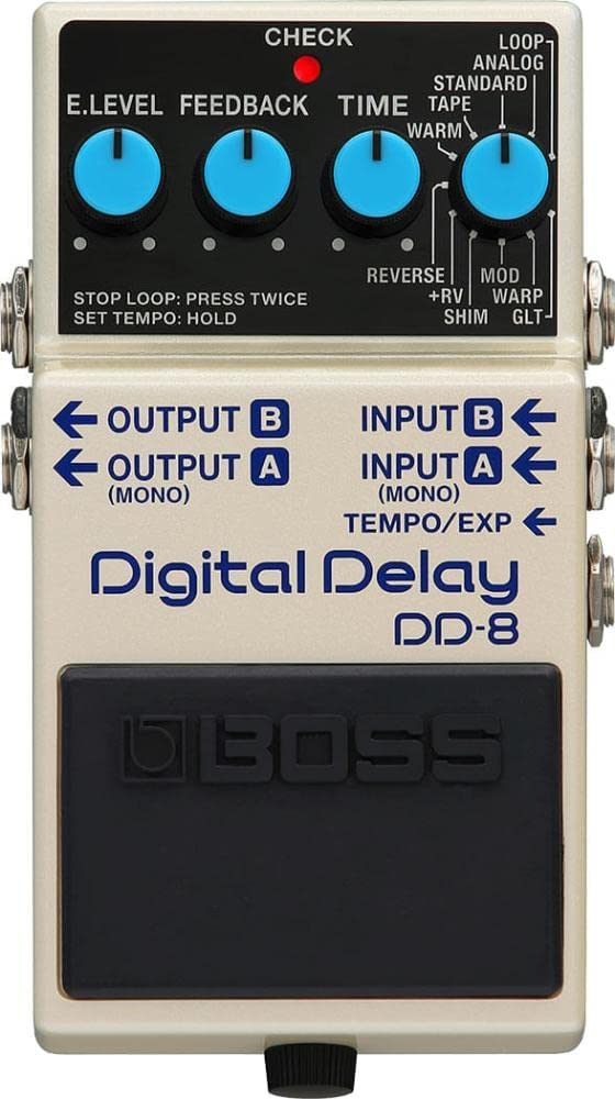 BOSS DD-8 Guitar Effect Delay Pedal on a white background