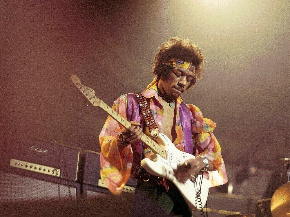 Jimi Hendrix on stage