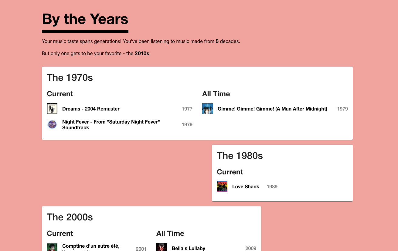 Obscurify By The Years