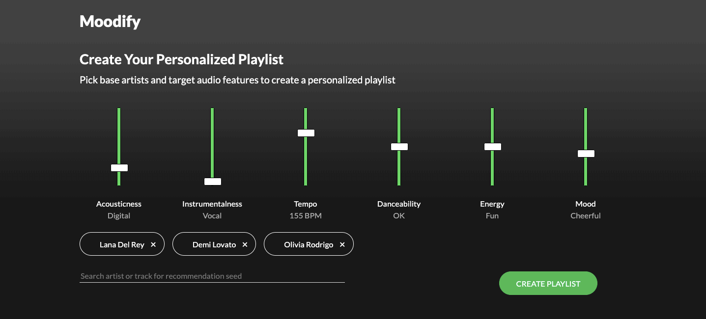 spotify playlist maker