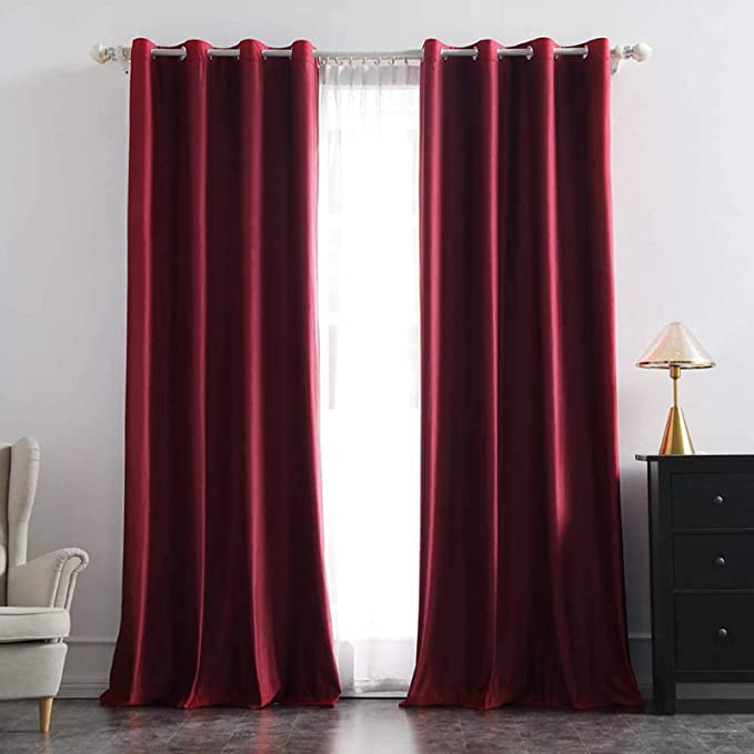 MIULEE 2 Panels Blackout Velvet Curtains