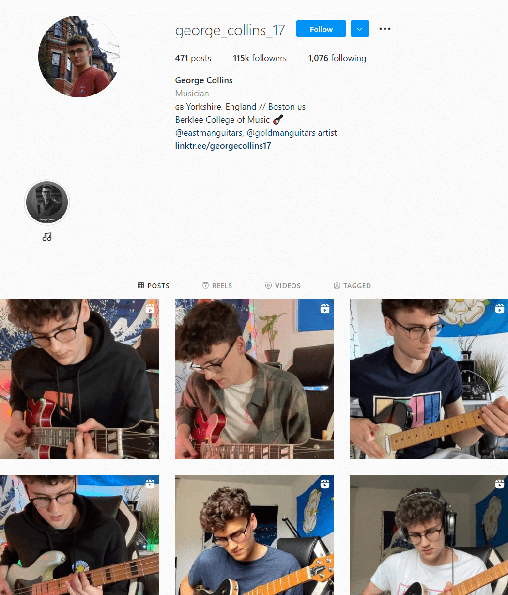 geroge_collins_17 guitar Instagram account