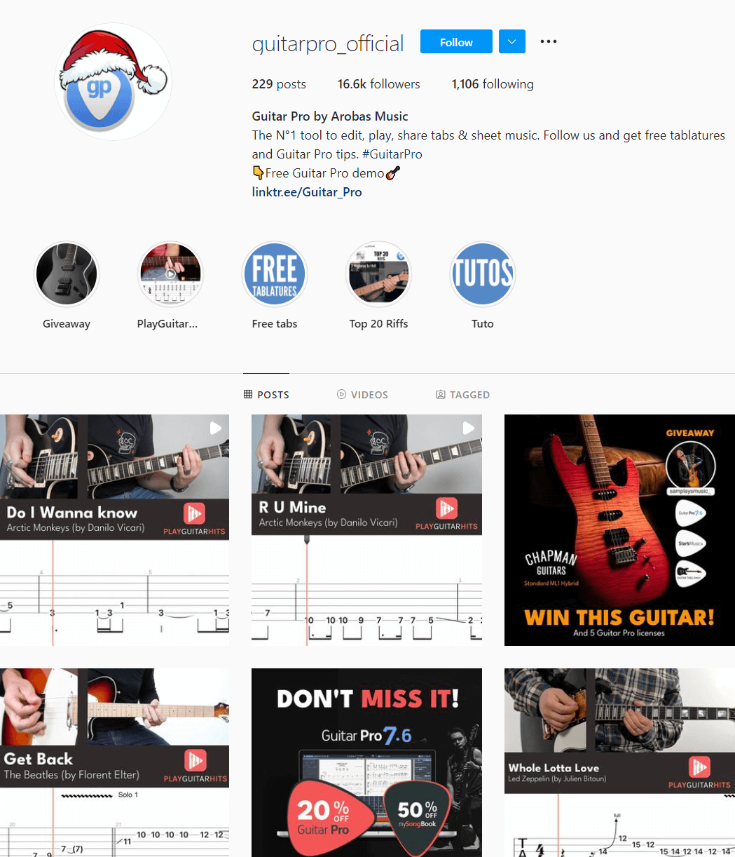 guitarpro_official Instagram page