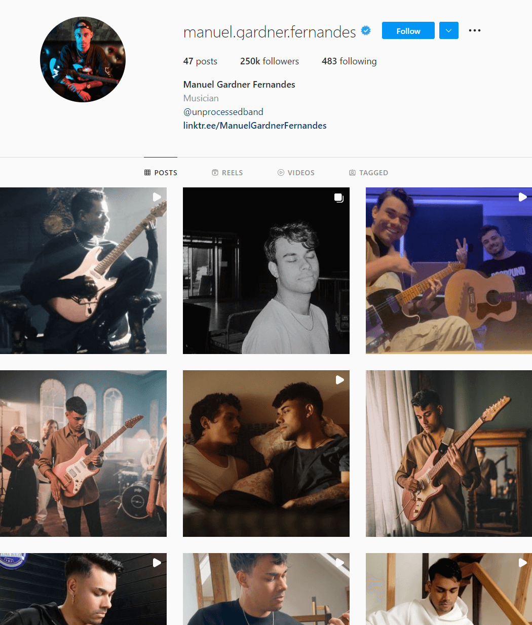 manuel.gardner.fernandes guitar Instagram account