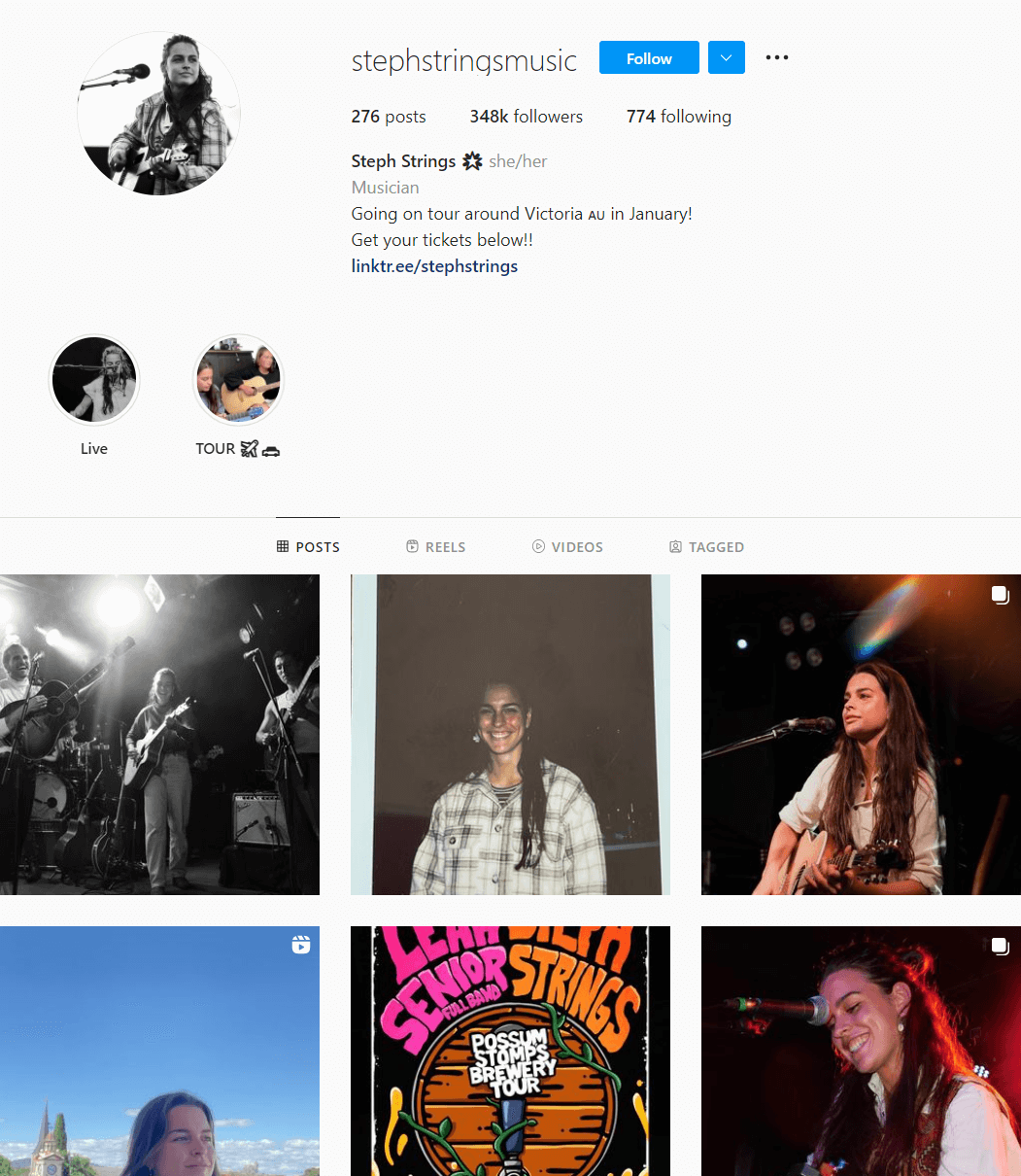 stephstringsmusic guitar Instagram account